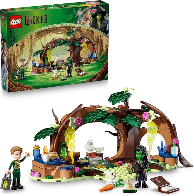 LEGO Wicked Guarida de Elphaba - Bosque con 2 Mini Muñecos Inc. Fiyero, 2 Animales de Juguete y Accesorios - Regalo para Niñas de 7+ Años y Fans de Las Películas 75687
