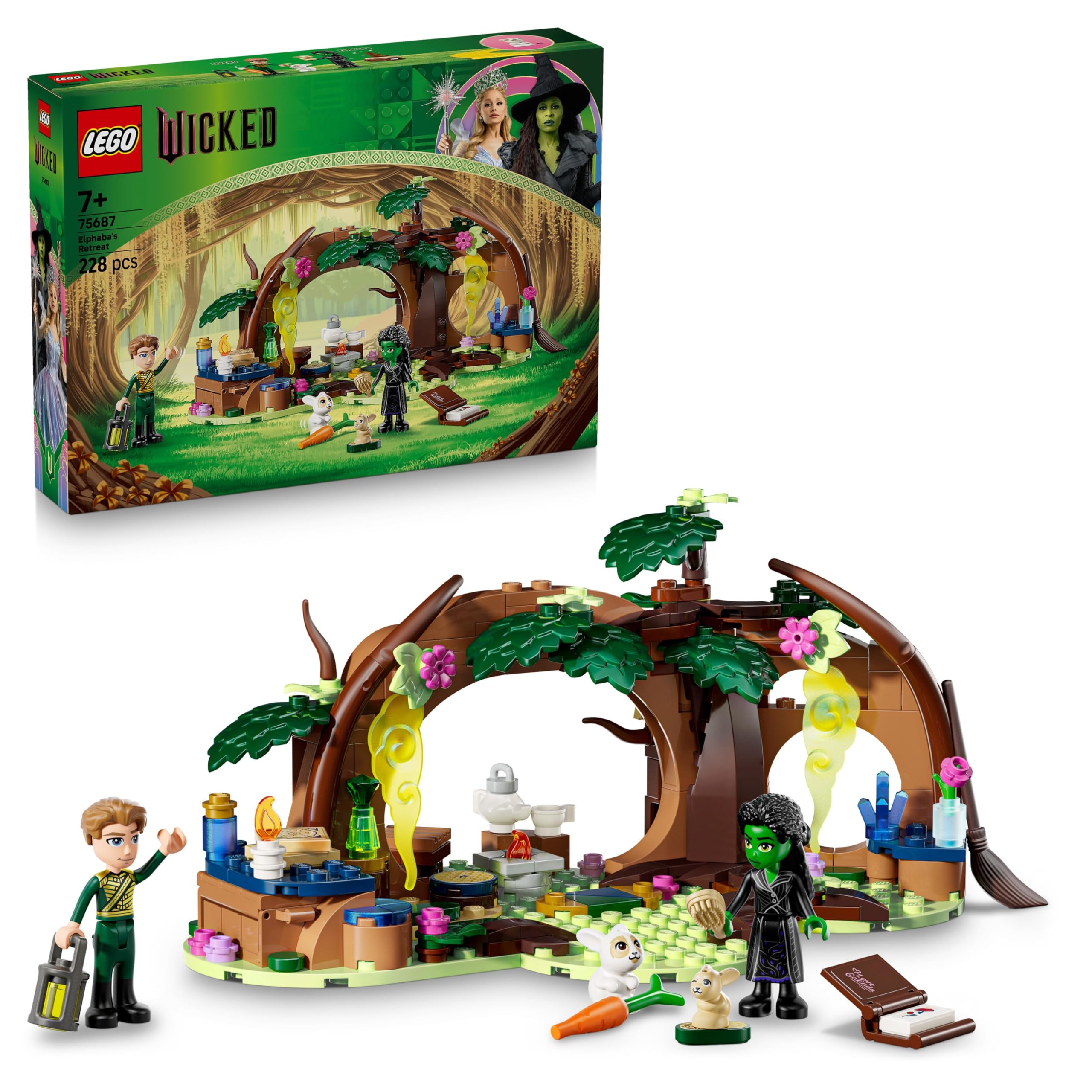 LEGO LEGO® Wicked Elphaba’s Retreat 75687 Merchandise Toy, Creative Forest Role-Play Building Toy for Kids Aged 7 Plus, Room Decor fo