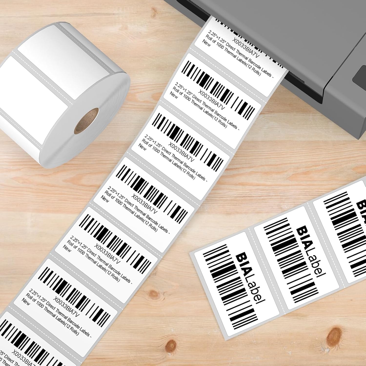 12 Rolls 2.25" X 1.25" Thermal Printer Labels, 1000/Roll - Direct Thermal Labels Compatible with Zebra & Rollo Printers, BIAlabel - Image 5