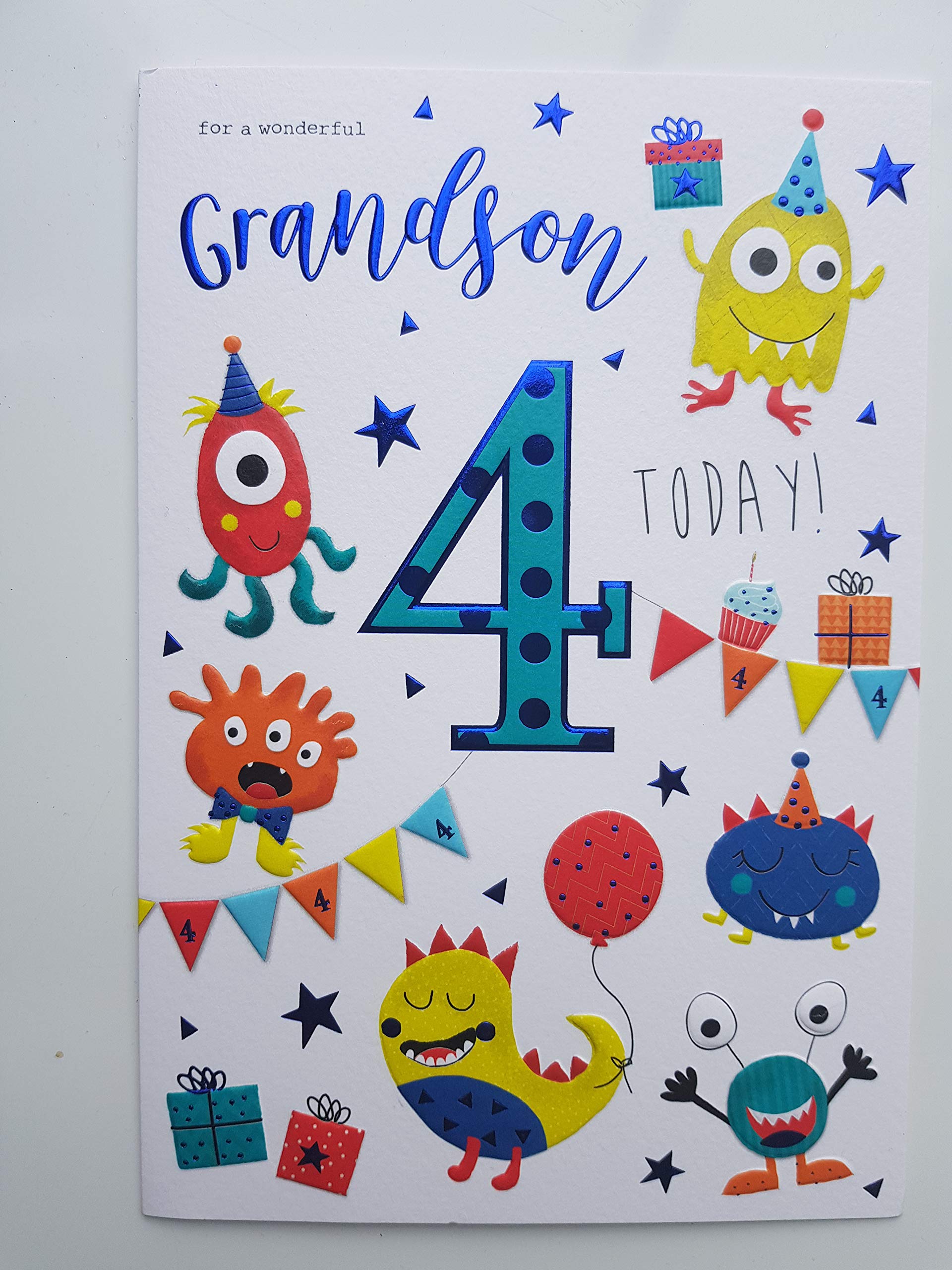 To A Special Grandson on your 4th Birthday Card 7797CG