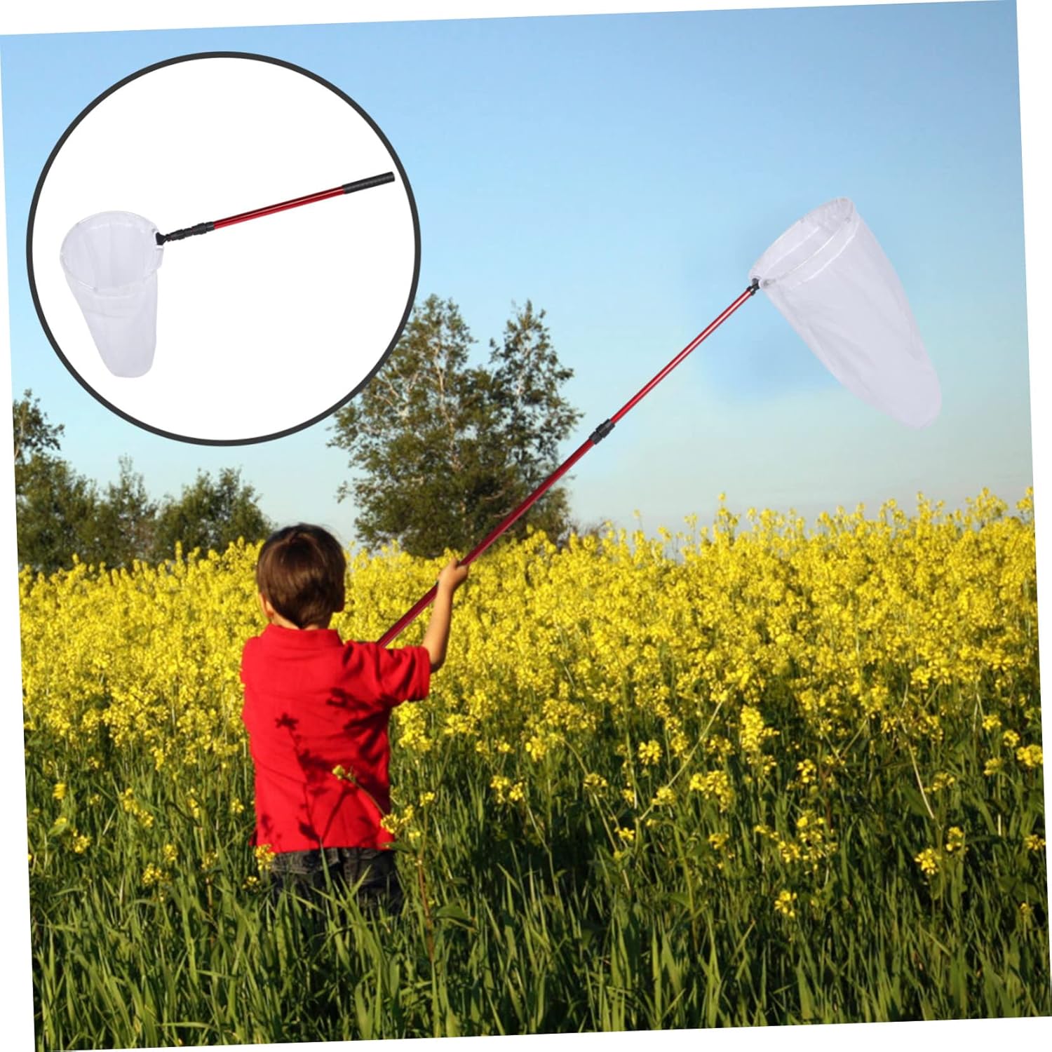 Telescopic Insect Net for Boys and Girls Colorful Aluminum Alloy Butterfly Catching Net for Outdoor Exploration and Science Learning