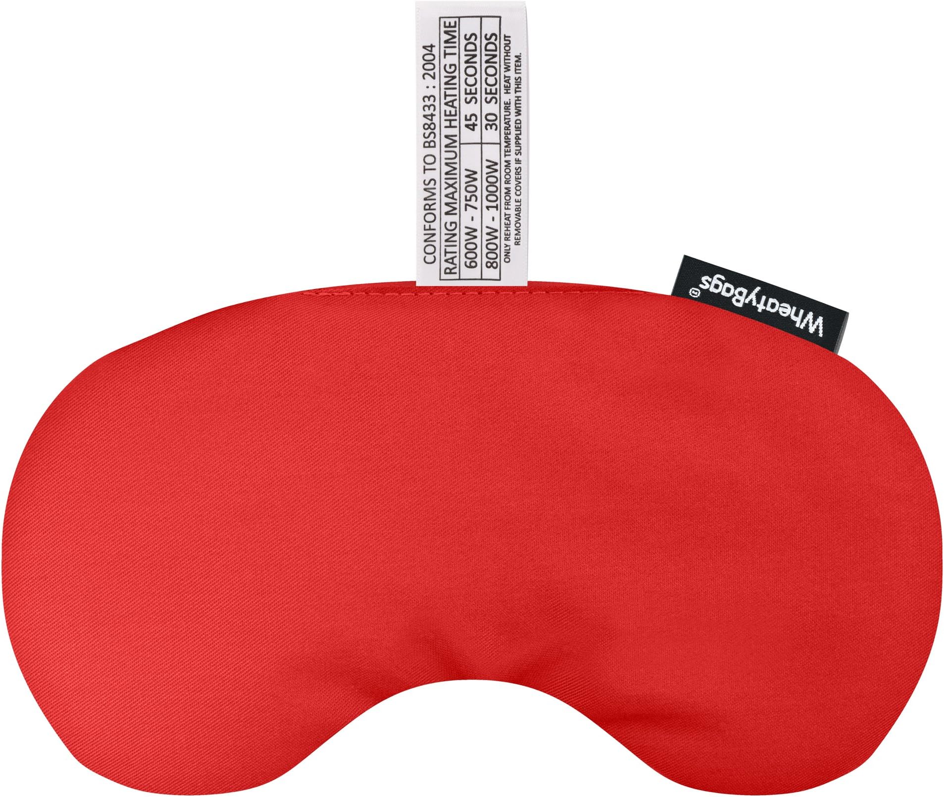 Microwavable Eye Wheat Bag Heat Pad by WheatyBags for Blepharitis and Dry Eyes (b. With Lavender, d. Red Polycotton) by WheatyBags