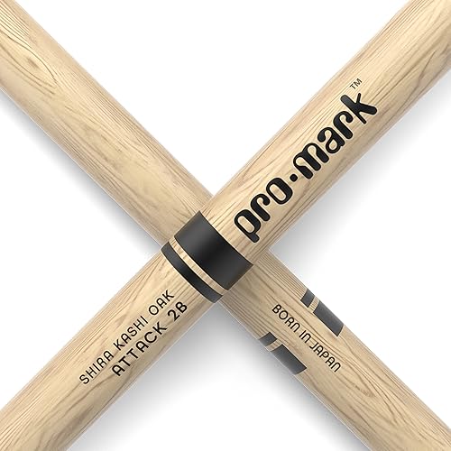 Miniatura 10 de ProMark Classic Attack 5A Shira Kashi Oak Baquetas, punta ovalada de nailon, un par