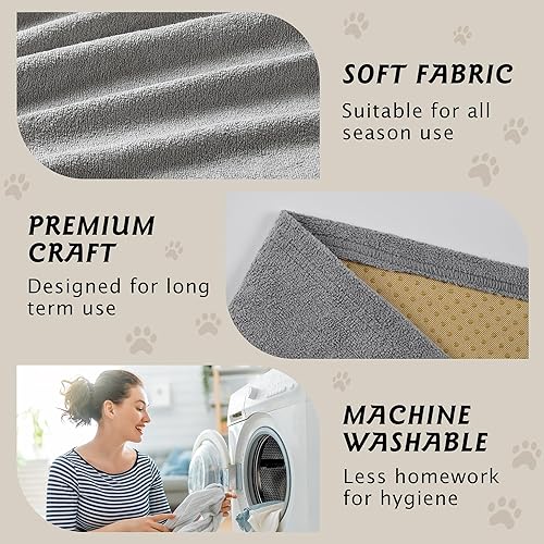 Miniatura 5 de PuTian Funda de sofá 100% impermeable para perros, antiarañazos, lavable, antideslizante, de 2 cojines para silla reclinable seccional en forma de