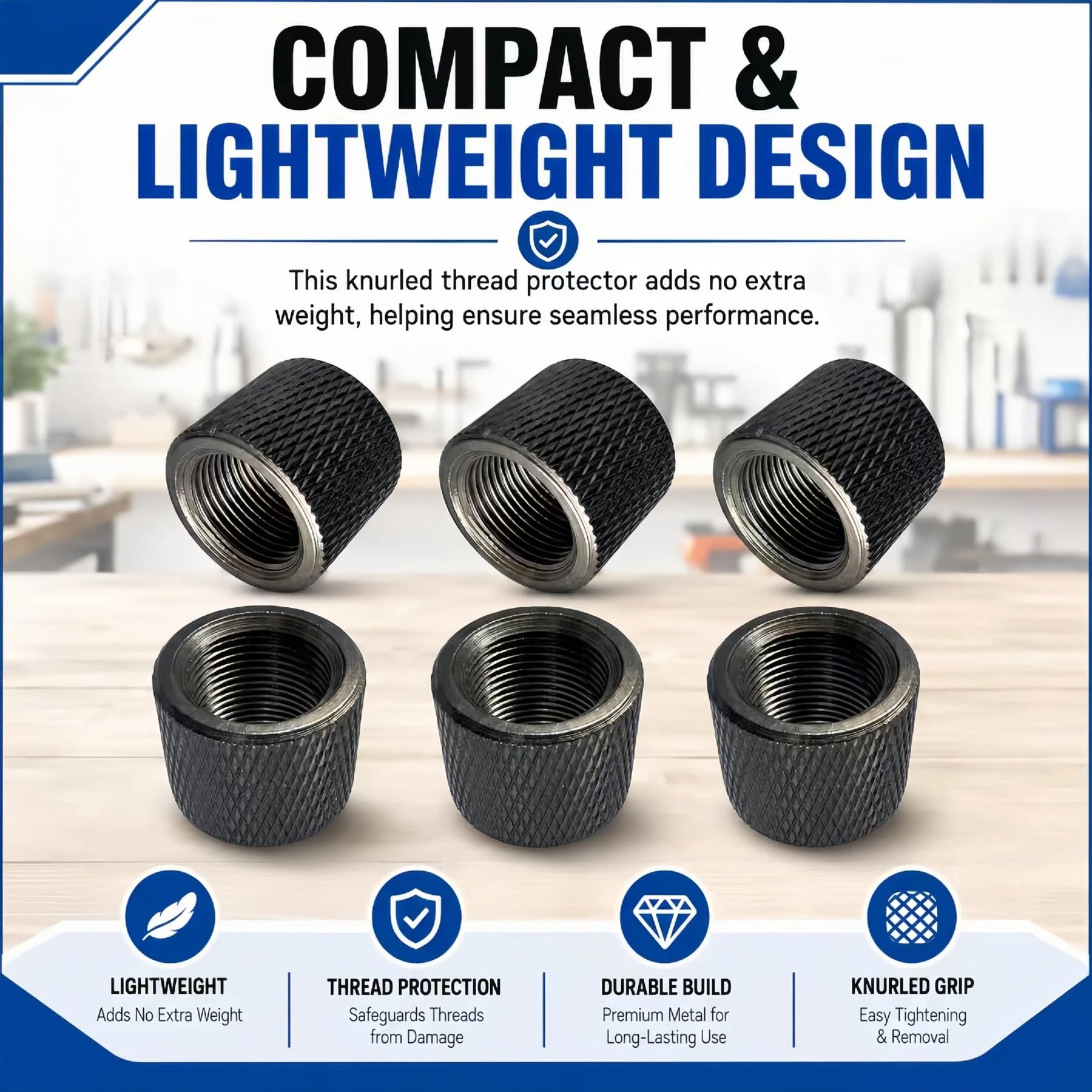 Thread Protectors for .22LR, .223, 5.56 - 6 Pack -6