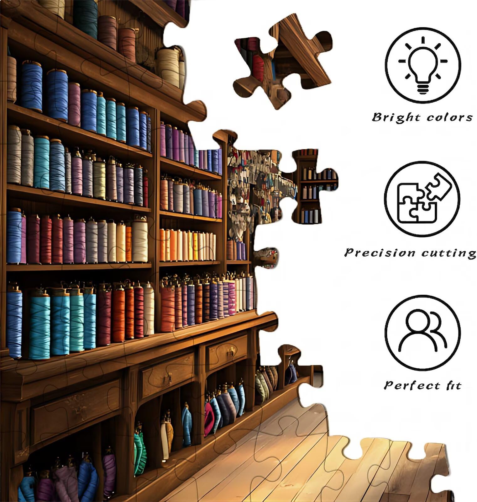 Puzzle 3000 elementów, drewniane puzzle dla dorosłych – Impossible Puzzle 122 x 81 cm, niffy myślenie i sport myślenia dla kobiet i mężczyzn, gra rodzinna na wieczory z grami, prezent dla kobiet