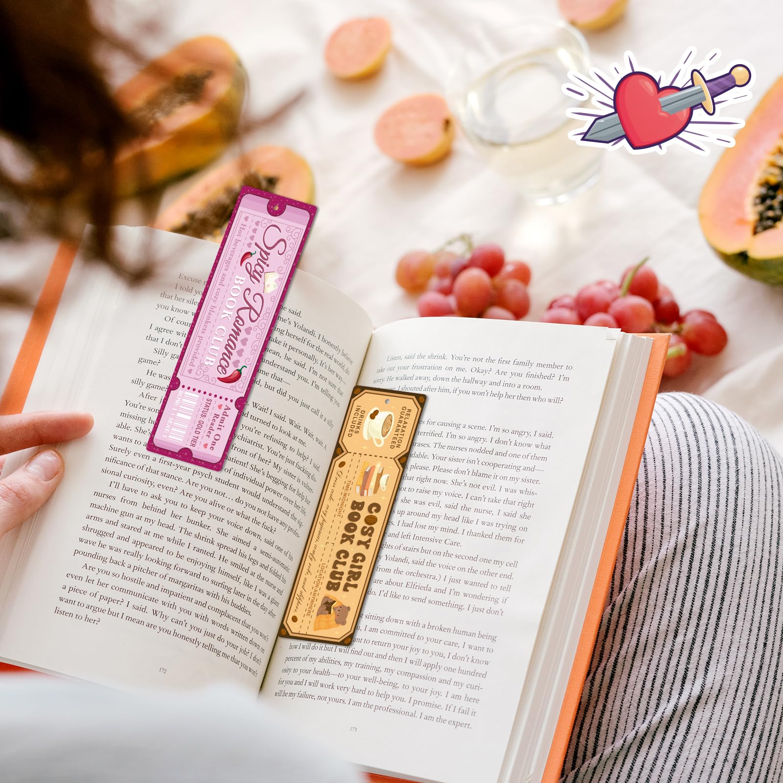 JSRQT Paper Bookark Book Clubs Ticket Arkers Funny Cute Page Clips - View #6