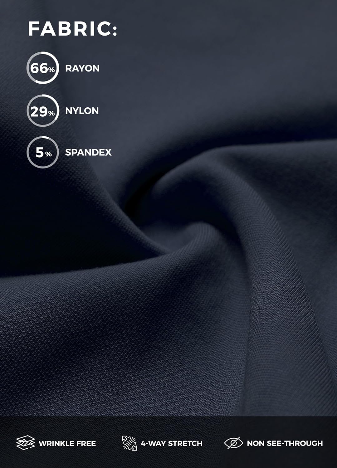 Willit Women's Yoga Dress Pants Stretch Business Work Casual Pants High Waisted Cropped Office Pants 27" - Image 4