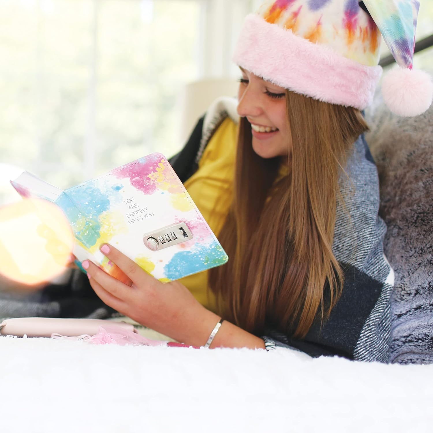 Life is a Doodle Diary with Lock for Girls ages 8-12 - Kids Journals for Writing, Self-Expression & Creativity– Notebook Journal with Lock Includes Leather Journal Notebook, Combination Lock, Sleek Pencil Pouch, Bracelet & Pink Journals Writing Pen : Toys & Games