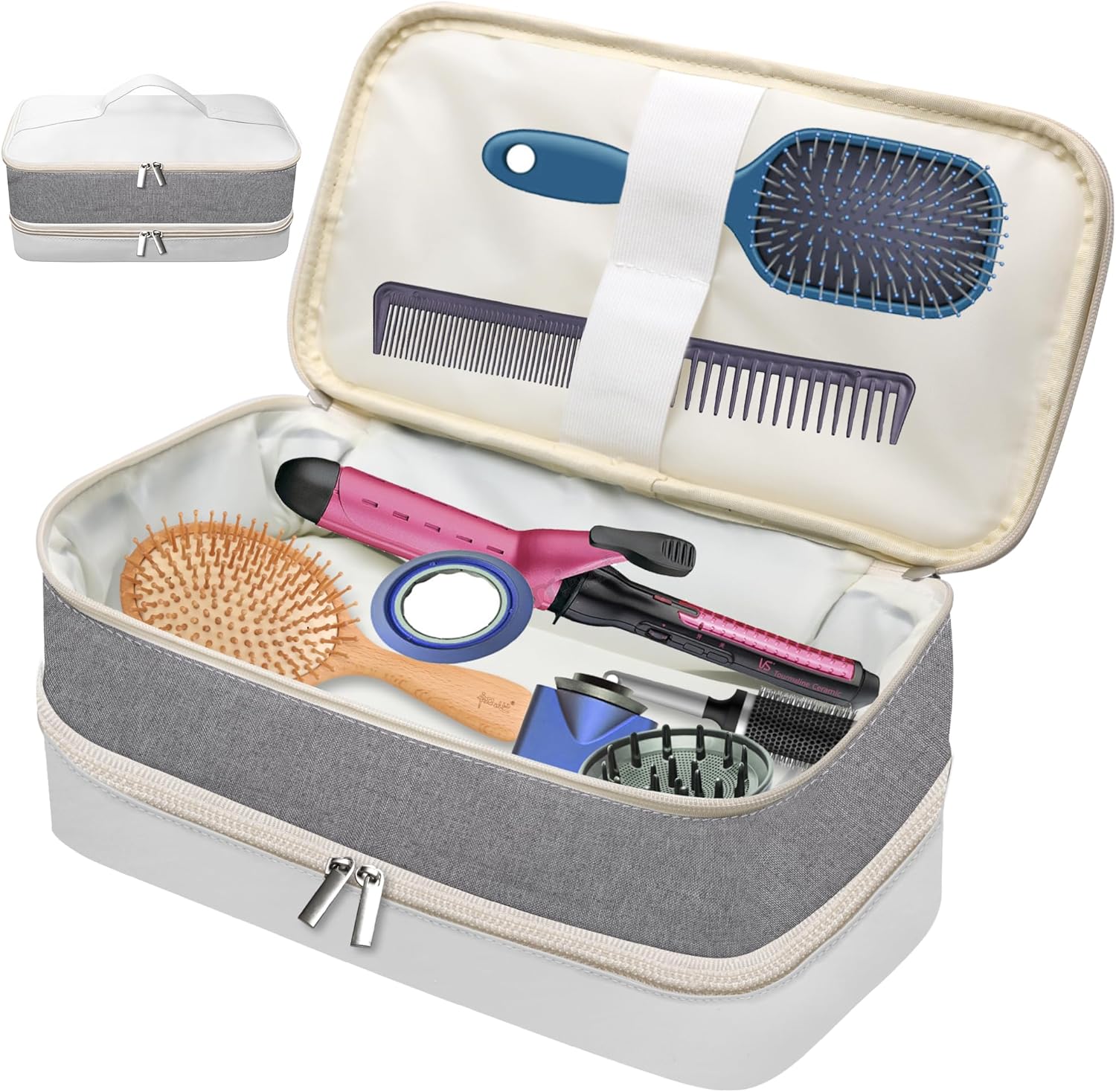 Case for Shark Flex Style, Travel Case for Dyson Airwrap, Waterproof Durable Beauty Tool Storage Box, Suitable for Multi-accessory Arrangement of Shaper, Hair Curler (White) Case for Shark Flex Style, Travel Case for Dyson Airwrap, Waterproof Durable Beauty Tool Storage Box, Suitable for Multi-accessory Arrangement of Shaper, Hair Curler (White)