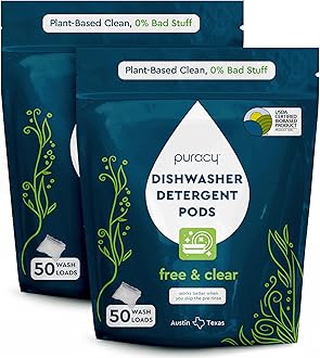Dishwasher Pods, Natural Dishwasher Detergent, Free & Clear Dish tabs - Enzyme-Powered, Spot & Residue Free - TikTok Trend Items, Must Haves from TikTok Made Me Buy It (Free & Clear, 100 Count)
