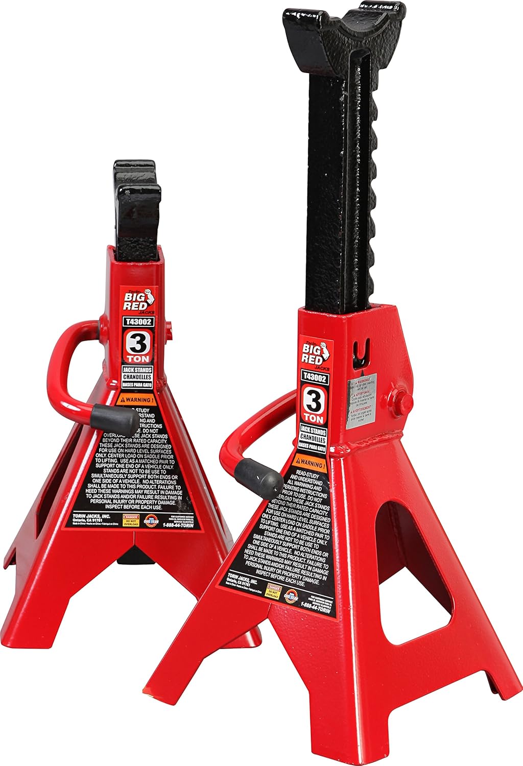 BIG RED T43202 Torin Heavy Duty Steel Jack Stands: 3 Ton (6