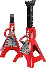 BIG RED T43202 Torin Heavy Duty Steel Jack Stands: 3 Ton (6,000 lb) Capacity Car Lifting Stand,1 Pair (Not Suitable for SU...