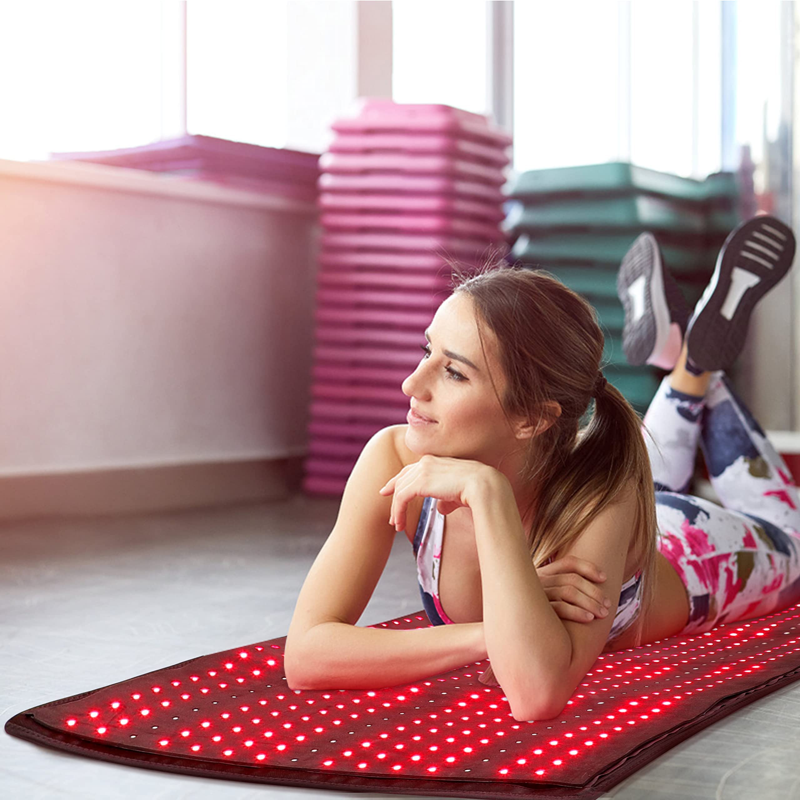 LOVTRAVEL 945pcs LED 660nm Red Light Therapy Mat 850nm Near Infrared ...