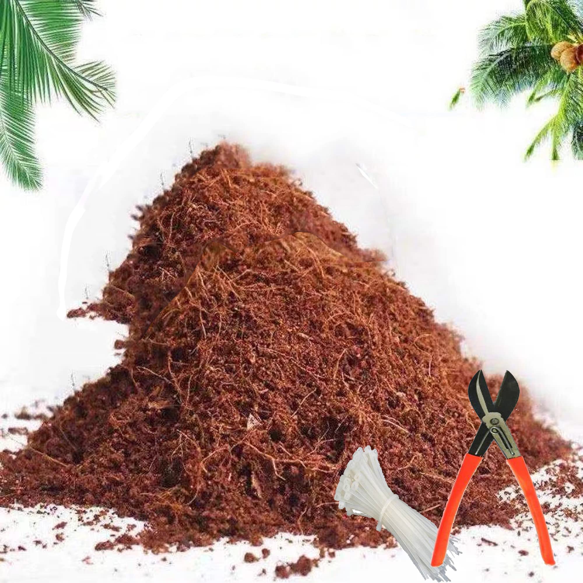 SAI PRASEEDA 2 Kg Loose Cocopeat Powder_100% Organic_Eco-Friendly_Ready to Use for Indoor_Outdoor Plants_Home Gardening_Nurseries with A Cutter and 30 PVC Tags SPCPR2