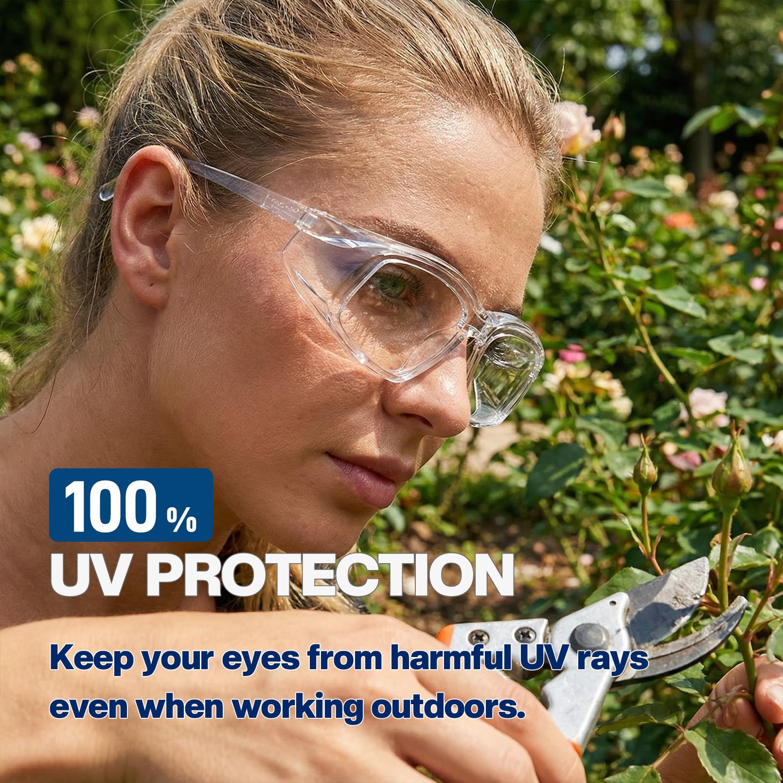 MORK&SUKY Gafas de seguridad para hombres y mujeres, gafas protectoras antivaho con protectores laterales para carpintería, trabajo de laboratorio, construcción.