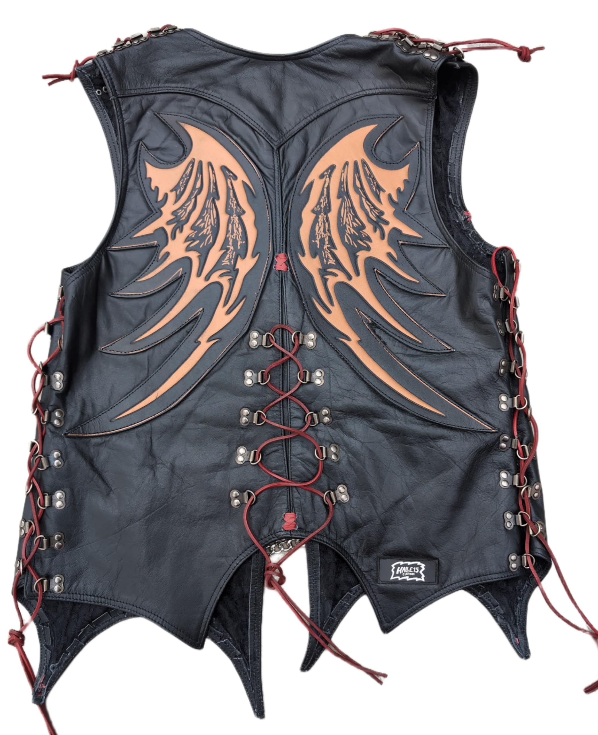 Original Clothes - Lederweste - UNISEX! - Demon Wings Weste - Dämonen Flügel Weste