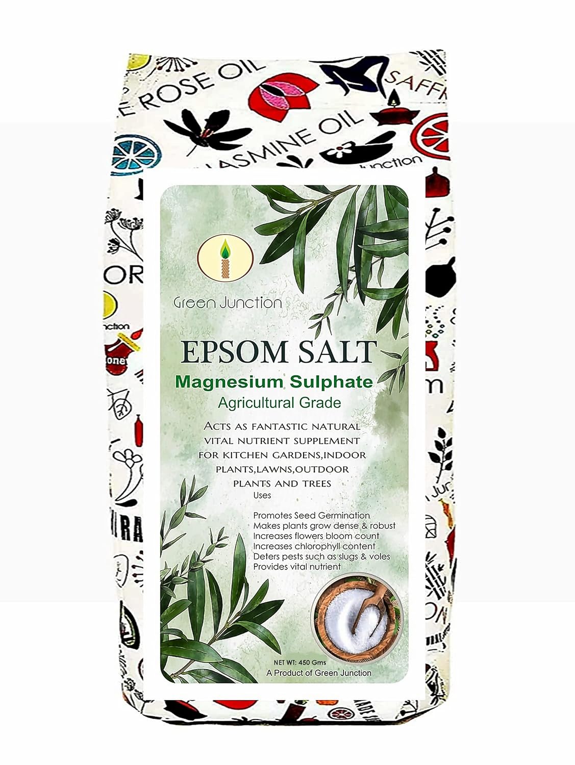 Green Junction Epsom Salt for Plant 450 GMS (Free Instruction Sheet
