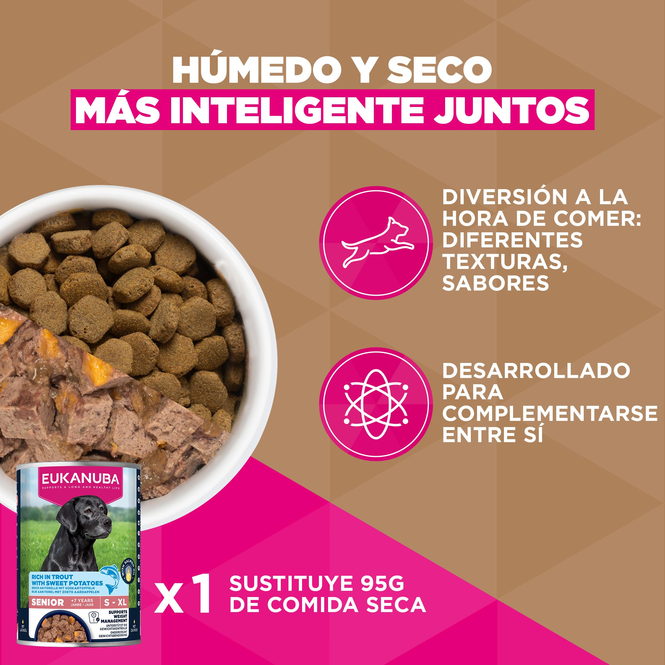 Eukanuba, alimento para Edad Avanzada sin Cereales con Pescado para Razas Grandes - Alimento seco Premium para Perros Senior, 12 kg