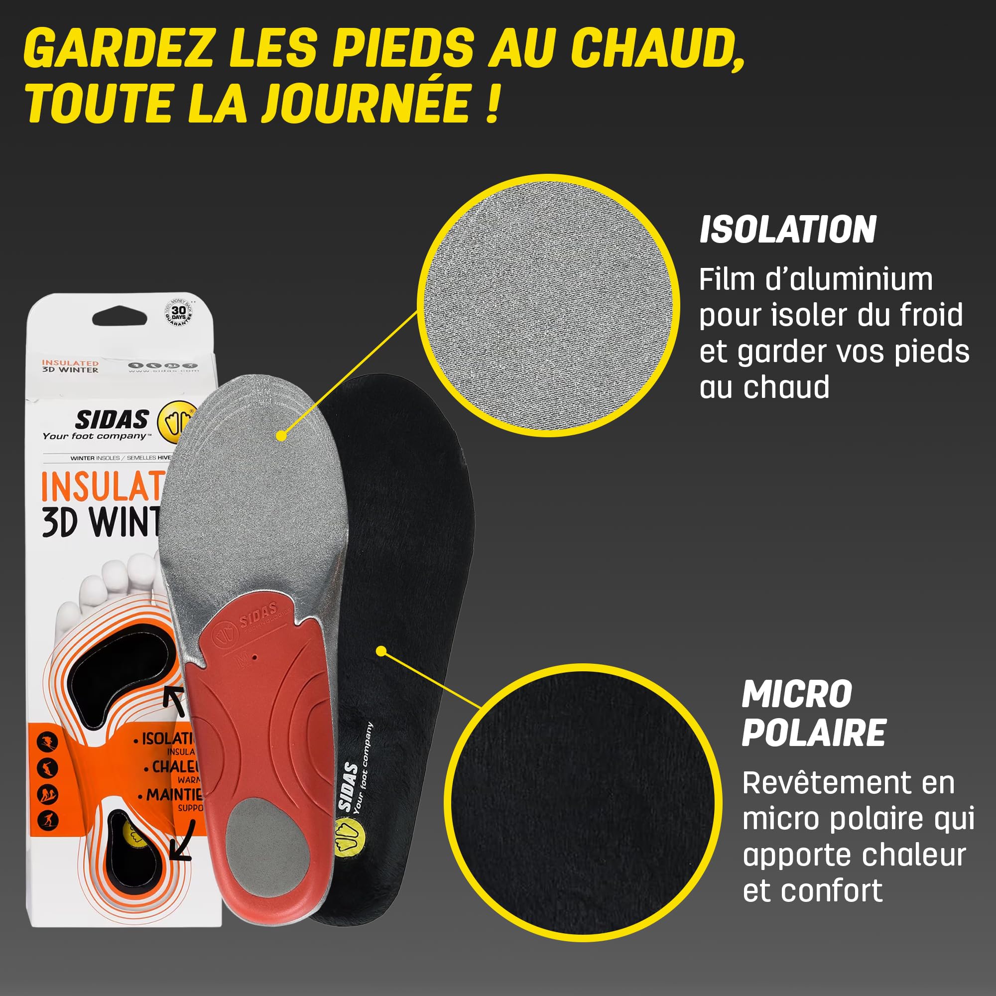 Sidas Insulated 3D Winter Semelle de Ski Mixte Adulte