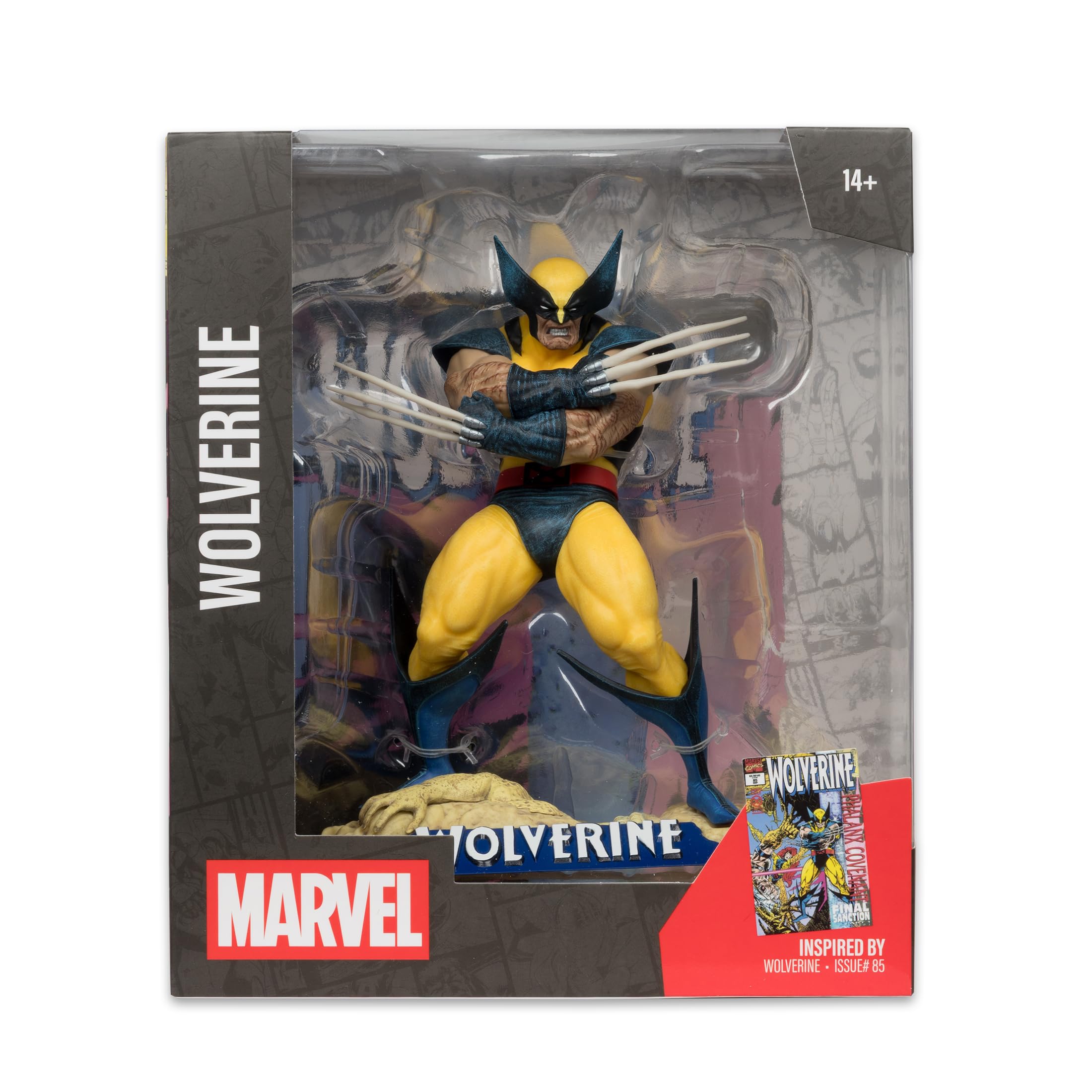 McFarlane Toys - Marvel Wolverine scala 1:10 da collezione con scena (Wolverine #85)