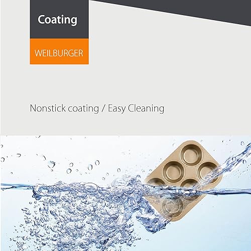 Miniatura 3 de For Bake Molde antiadherente para magdalenas de acero al carbono (6 tazas)