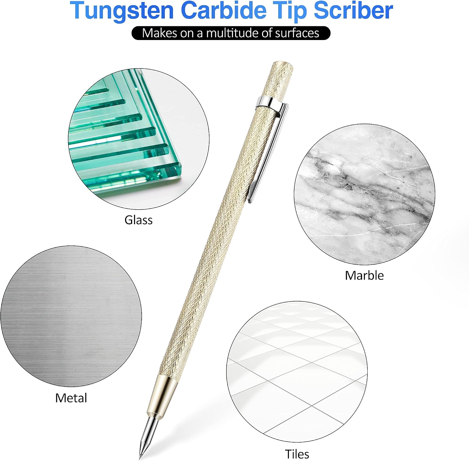 Outus Carpenter Pencils with Marker Refills and Carbide Scriber Tool for Glass, Ceramics, Hardened Steel (30 Pieces)