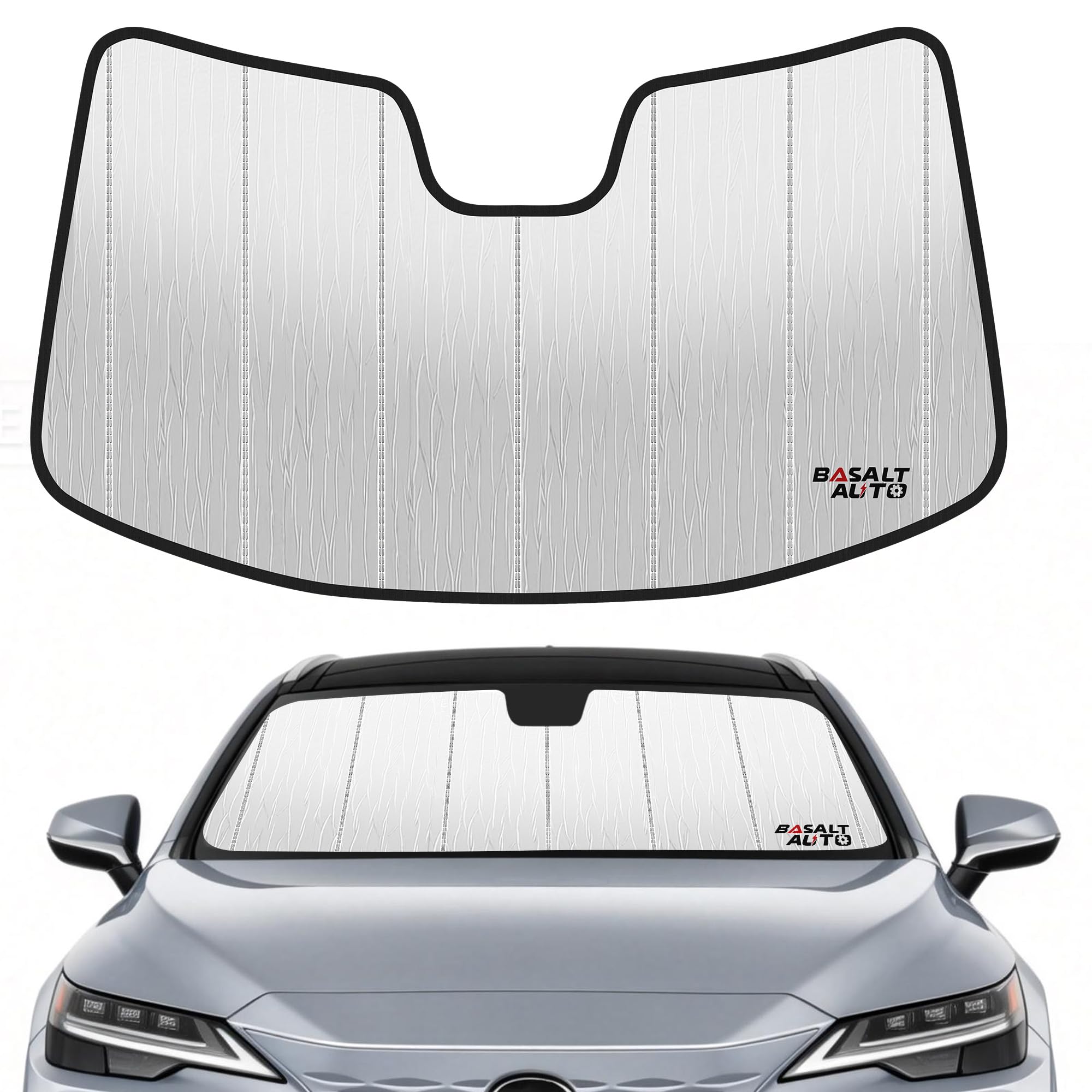 Photo 1 of 2023-2026 RX Windshield Sun Shade Compatible with 2023-2026 Lexus RX350 / RX350h / RX450h+ / RX500h Silver Reflective Foldable Front Sun Visor Sunshade Protector with Storage Bag Keep Interior Cool