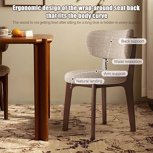 Miniatura 6 de Juego de 24 sillas de comedor de madera, sillas de comedor modernas de mediados de siglo, sillas laterales tapizadas de tela moderna, sillas de