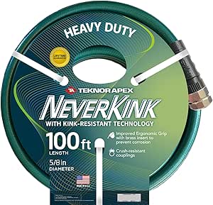 Teknor Apex 1094716 NeverKink 8617-100, Heavy Duty Garden Hose, 5/8-Inch by 100-Feet