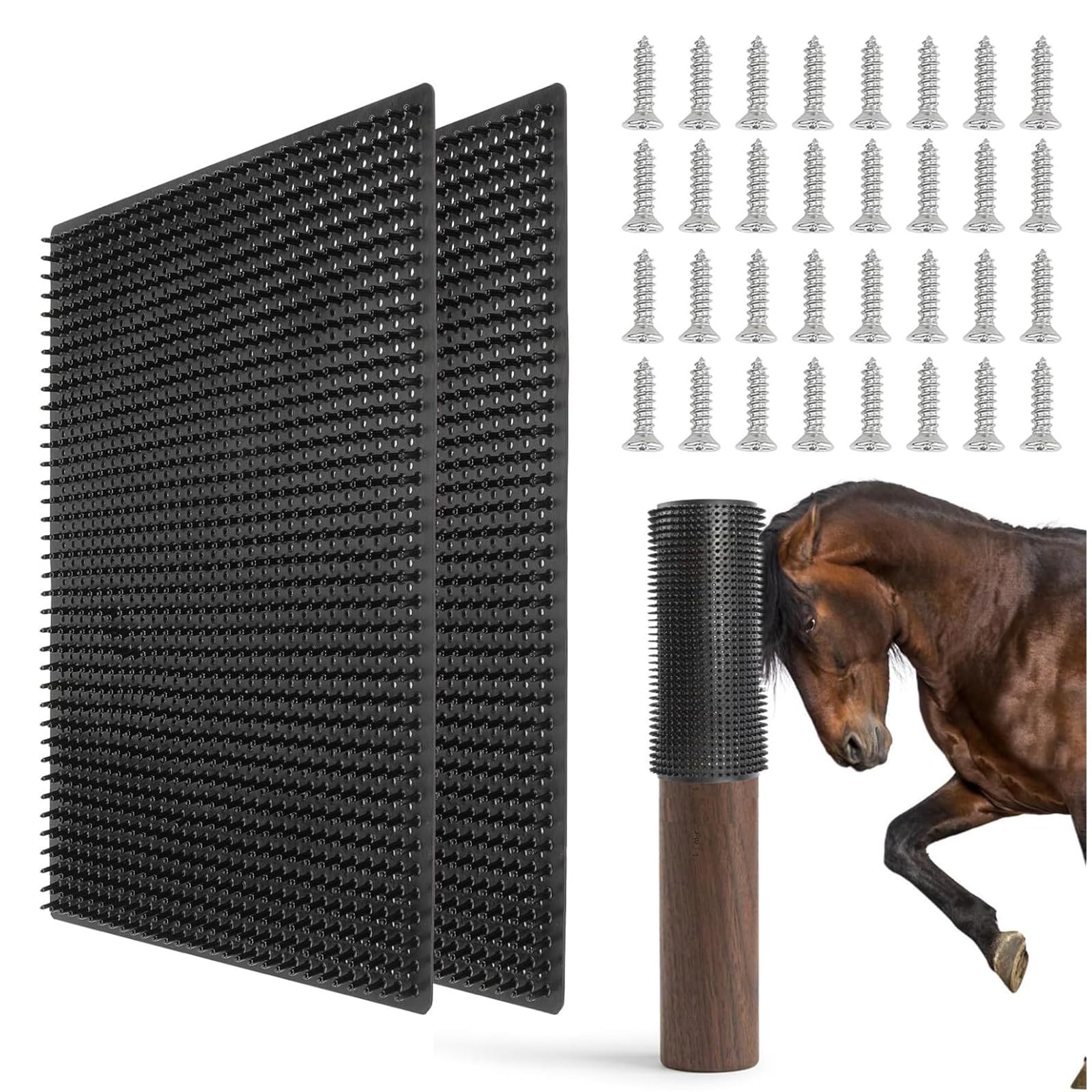 Farm Animal - Cepillo multifunción para cría, antipicazón, rascador para vacas, caballos, alfombra de masaje, limpieza y desenredado