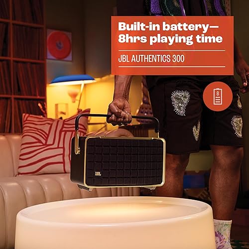 Miniatura 7 de JBL Authentics 300 - Altavoz inalámbrico BluetoothWifi estilo retro, batería integrada (4800 mAh), servicios de transmisión de música a través de