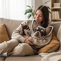 TESFANS Custom Pet Photo Pillow - Personalized Dog Cat Shaped Memorial Gift for Pet Lovers - Sizes 4-20 Inches