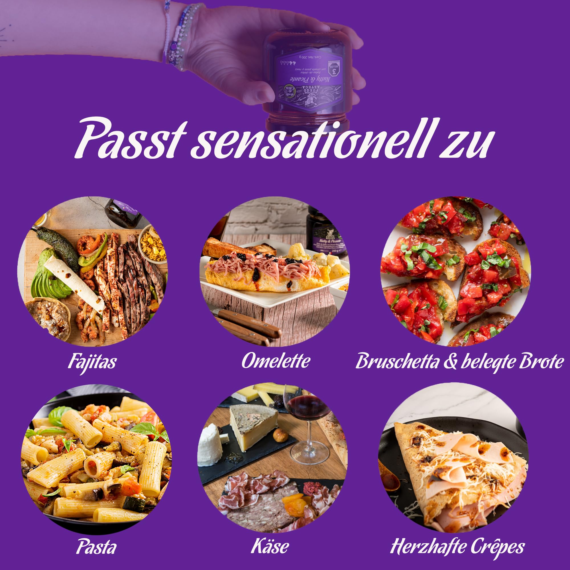 ÁGUILA MEXIKA | Nutty & Picante 4er-Pack Feinkost Mexikanische Salsa Macha.