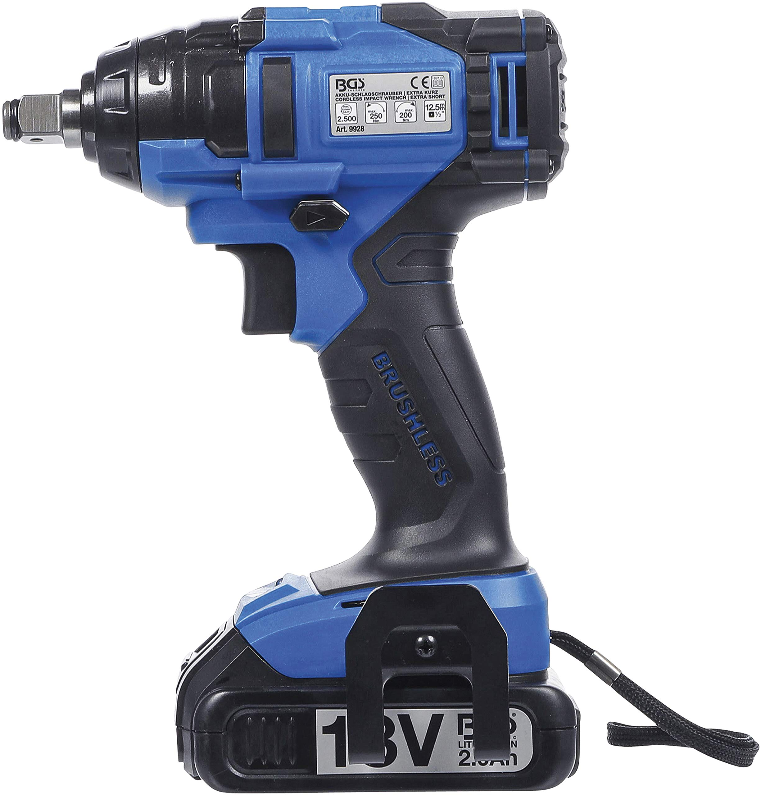 BGS 9928 | Avvitatore a percussione a batteria | extra corto | 250 Nm | max. 2.500 giri/min. | 18 V