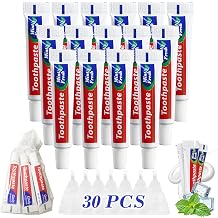 Travel Size Toothpaste to Freshen Breath, 0.35 oz10g   30PCS | Mini Toothpaste Bulk for Homeless Shelters, Short Business Trips, Hotel Rental Guests, Charity Church Donation, Camping Packs