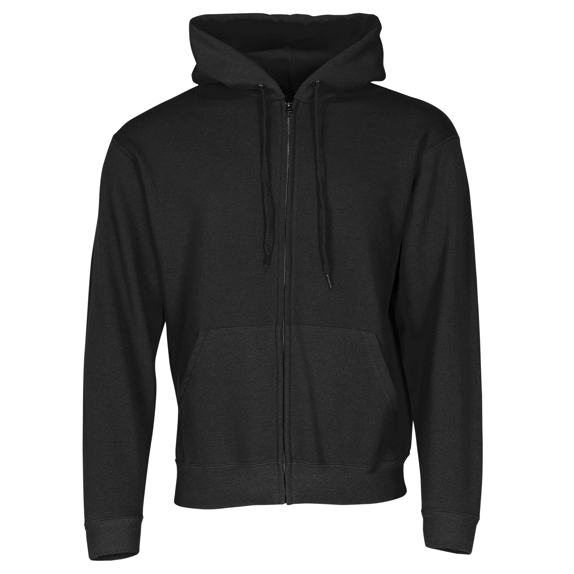 Fruit of the Loom Lady Fit Full Zip Hoodie Black 2XL with Pockets and Drawcord — image 1