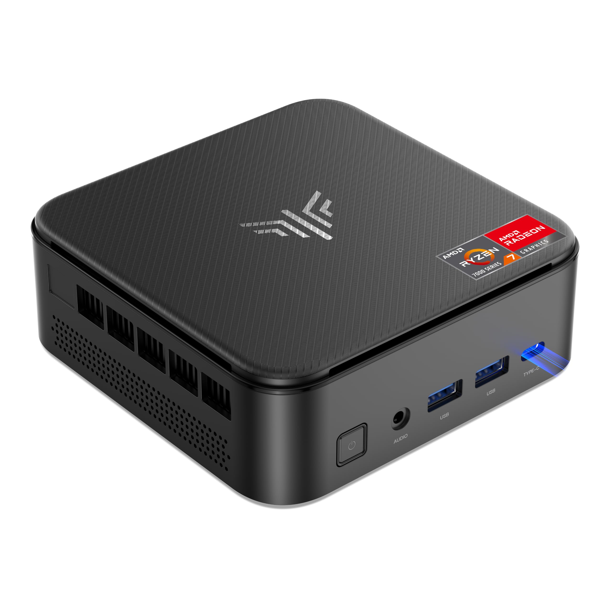 KAMRUI E3B Mini Gaming PC, AMD Ryzen 7 7730U (Beats 7640HS/7430U), 16GB RAM 1TB M.2 SSD Mini PC, Bis zu 4.5GHz, 8C/16T, 4K Triple Display, WiFi6/BT5.2, Mini Computer für Zuhause/Büro/Business/Gaming