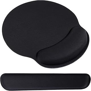 Aelfox Keyboard Wrist Rest Pad and Mouse Pad Rest Rest Memory Foam, Gaming Mouse Pad with Wrist Support, Ergonomic Wrist Pad for Computer/Laptop/Home/Office/School