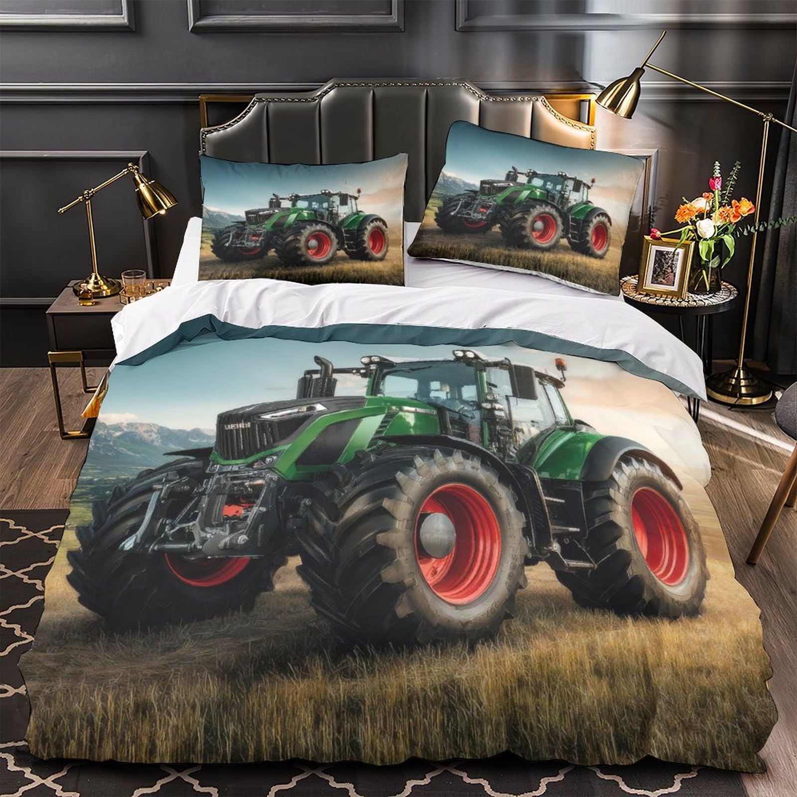 Traktor Bettwäsche 3D Kinder Microfaser Jungen Zimmer