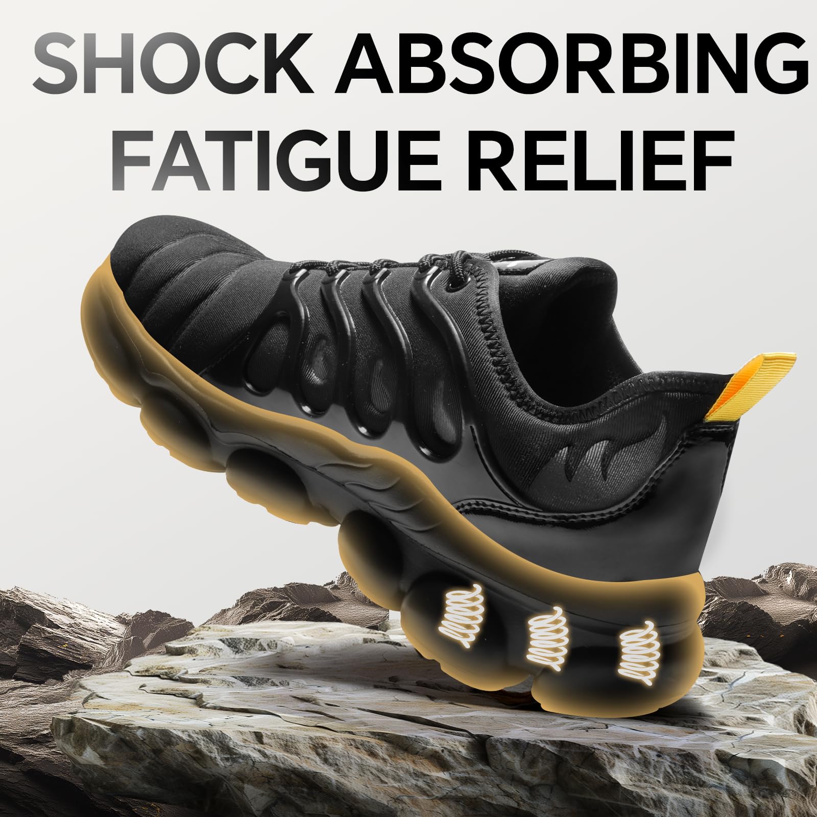 Steel Toe Shoes for Men Women Comfortable Lightweight Work Sneakers for Men Composite Toe Safety Sneakers Men's Slip Resistant Indestructable Construction Safety Shoes