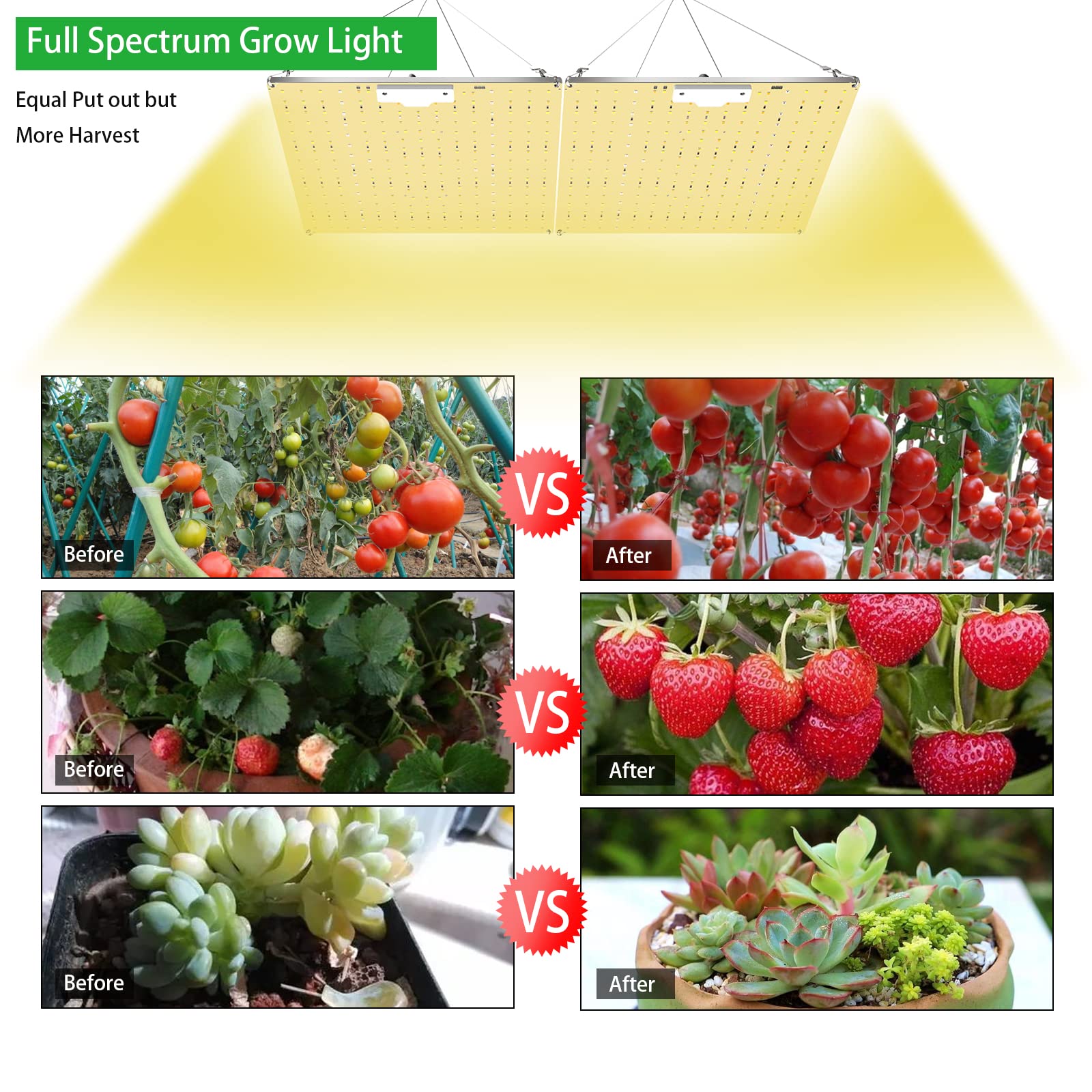alaghi LED Grow Lights for Indoor Plants Full Spectrum Grow Light Dimmable Veg& Bloom Light 6 * 6Ft Coverage Plant Light 532 LEDs Waterproof Plant Growth Lights for Hydroponic Indoor Plant