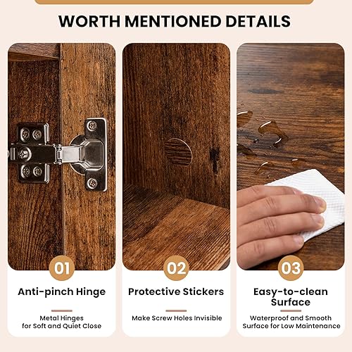 Miniatura 6 de LOKO Archivador archivador móvil gabinete de almacenamiento de oficina con ruedas bloqueables gabinete de archivo lateral para oficina en casa 44 x