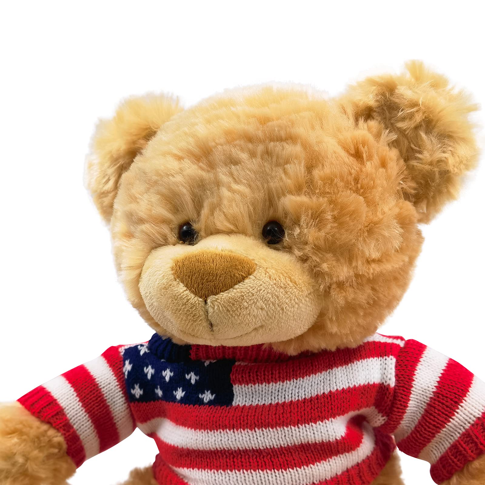 SO ME Stars & Snuggles Teddy Bear Wearing An American Flag With Usa Embroidered Sweater Vest