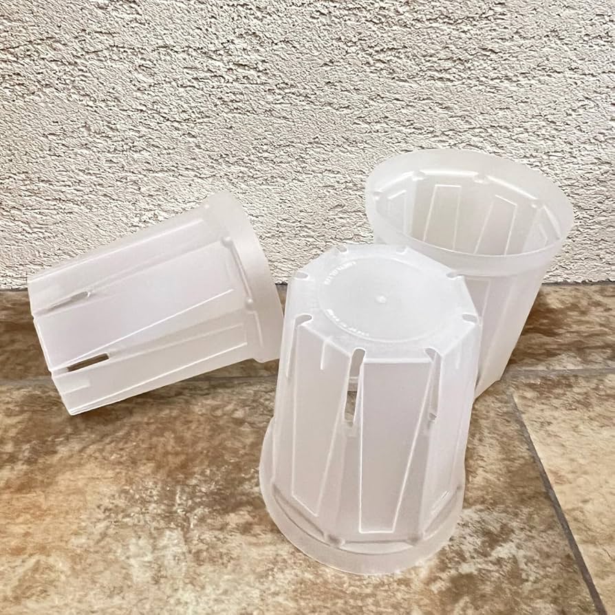 Amazon.co.jp: ネガミエル 5号 3個セット 透明スリット鉢