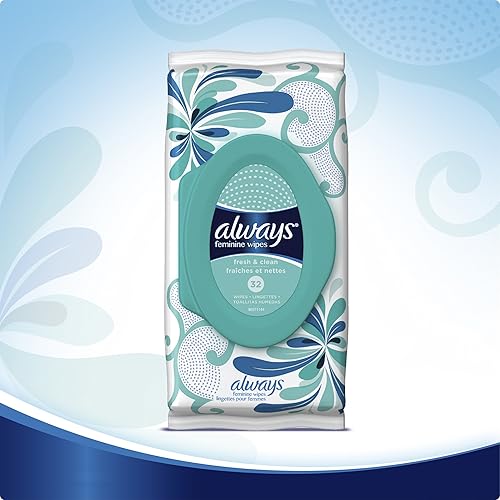 Miniatura 4 de Always Toallitas femeninas, aroma fresco y limpio, 0.498 libras (paquete de 4)