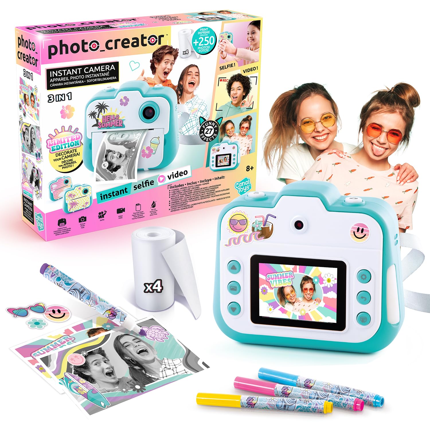 Canal Toys - Photo Creator - Cámara instantánea edición Limitada - Impresión térmica sin Tinta - A Partir de 8 años - CLK 028