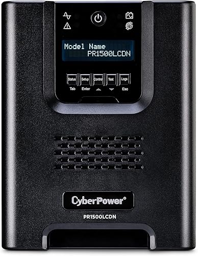 Vista 39 de CyberPower, torre pequeña de suministro ininterrumpido de energía con LCD, onda senoidal, aplicación inteligente 1500VA Negro