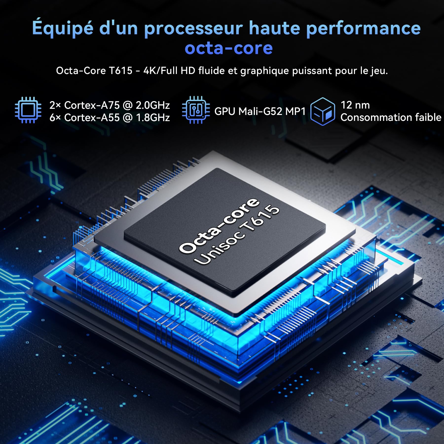TABWEE T90 Tablette Tactile 11 Pouces Android 16 avec Clavier et Stylet | IA Gemini, 24 Go RAM (8+16) 128 Go ROM (TF 2 To), Écran FHD Widevine L1, Batterie 8000mAh, PC 2 en 1, 5G WiFi/GPS - Gris