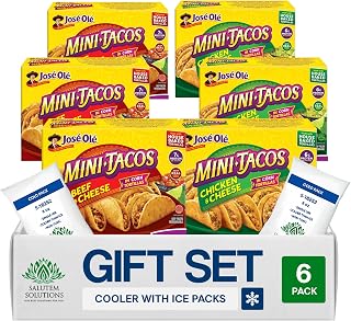 Chicken & Cheese Mini Tacos Frozen Mexican Appetizer, Gift Set, 16 oz – Pack of 6